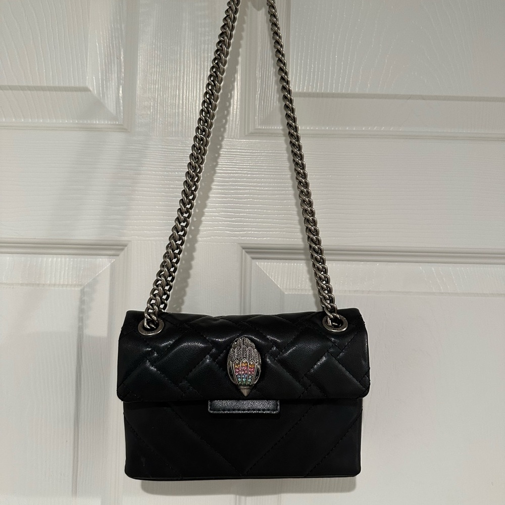 KURT GEIGER LONDON | Mini Kensington Bag in Black with Rainbow Crystals on Head